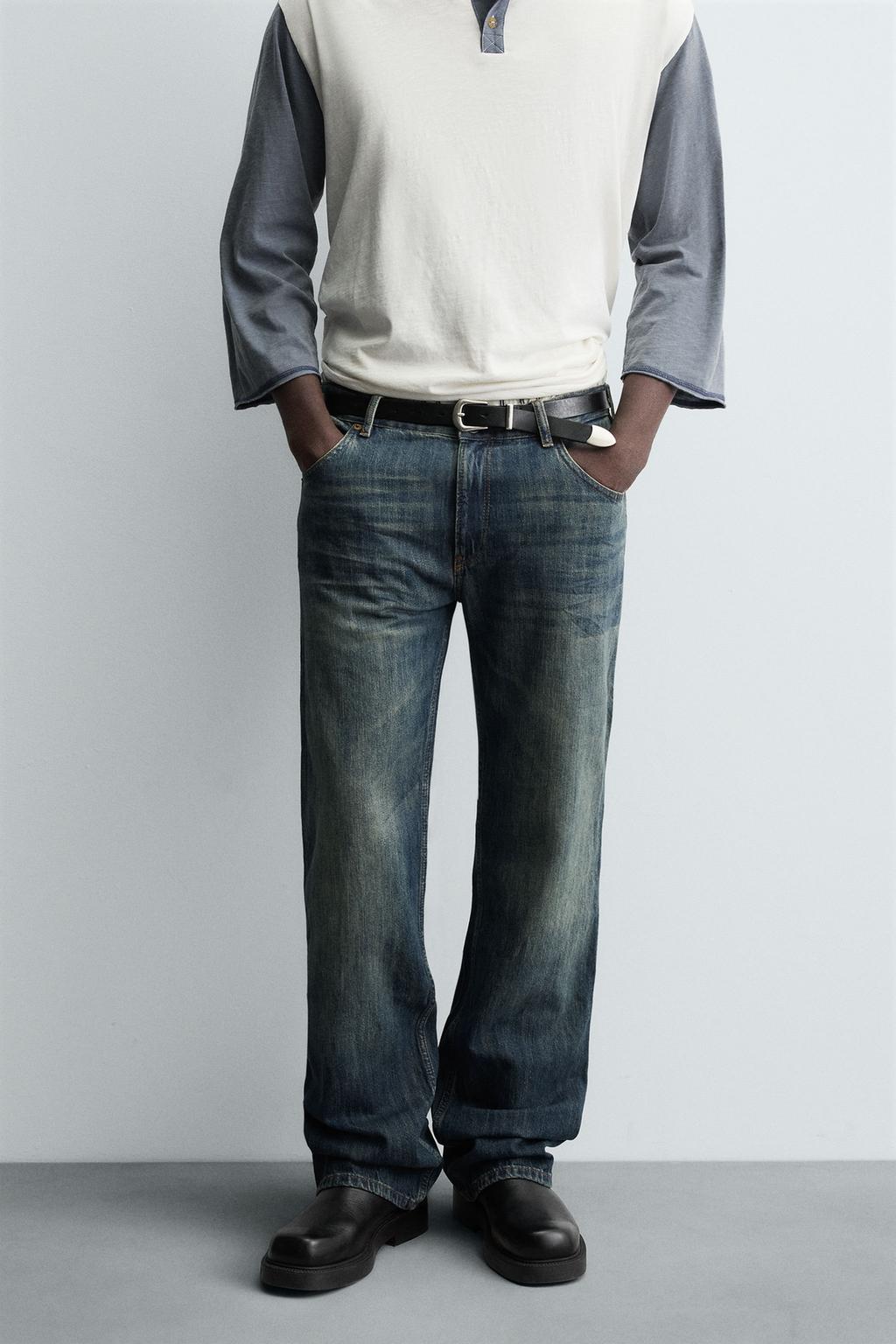 ДЖИНСЫ FLARE FIT С ЗАНИЖЕННОЙ ТАЛИЕЙ