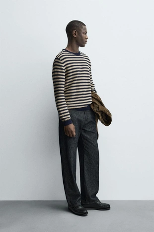 Жаккардовый джемпер в полоску- Заказать в России