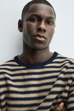 Жаккардовый джемпер в полоску- Заказать в России