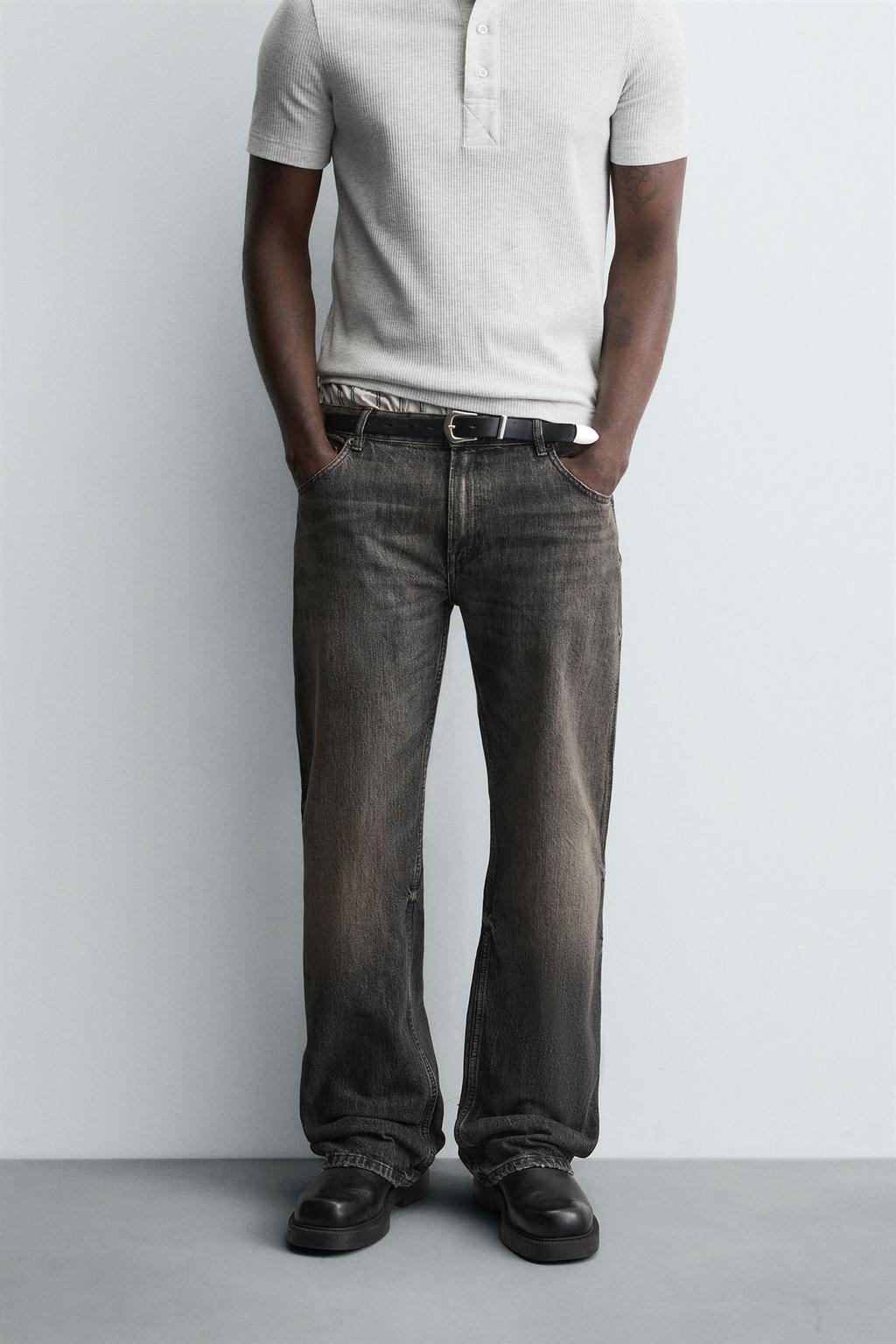 ДЖИНСЫ FLARE FIT С ЗАНИЖЕННОЙ ТАЛИЕЙ