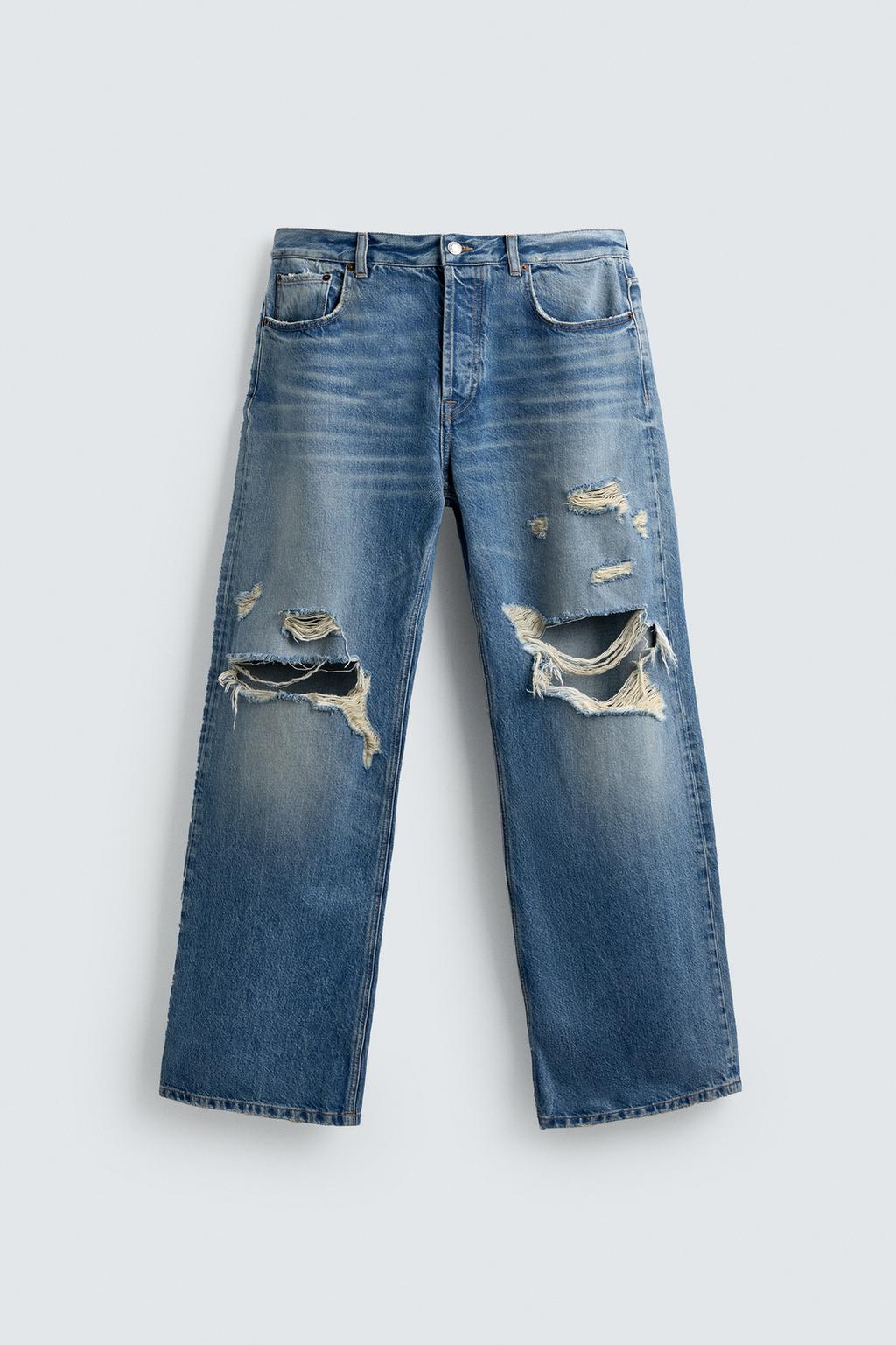 ДЖИНСЫ RELAXED FIT С РАЗРЕЗАМИ