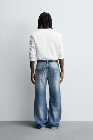 Джинсы RELAXED FIT с разрезами- Заказать в России