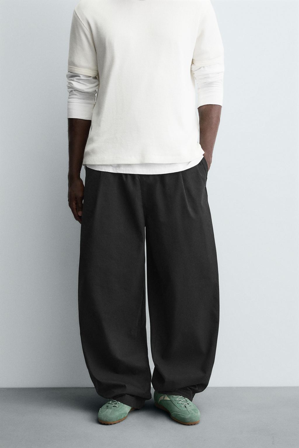 БРЮКИ BALLOON FIT С ЗАЩИПАМИ