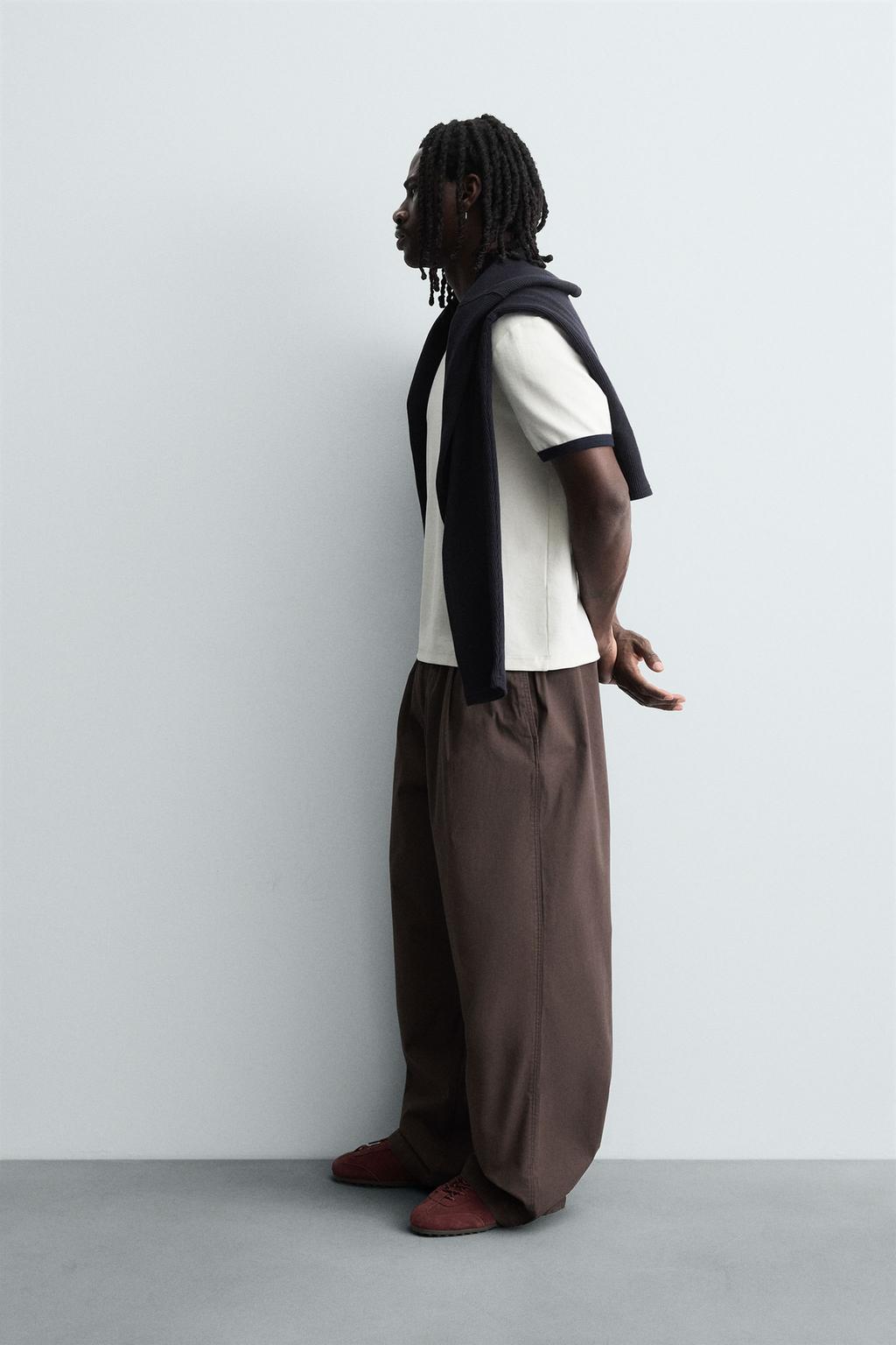 БРЮКИ BALLOON FIT С ЗАЩИПАМИ