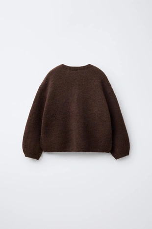 Вязаный кардиган с мишками и сердечками- Заказать в России