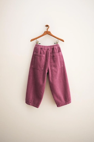 Брюки из вельвета с широкими штанинами- Заказать в России