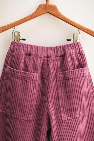 Брюки из вельвета с широкими штанинами- Заказать в России