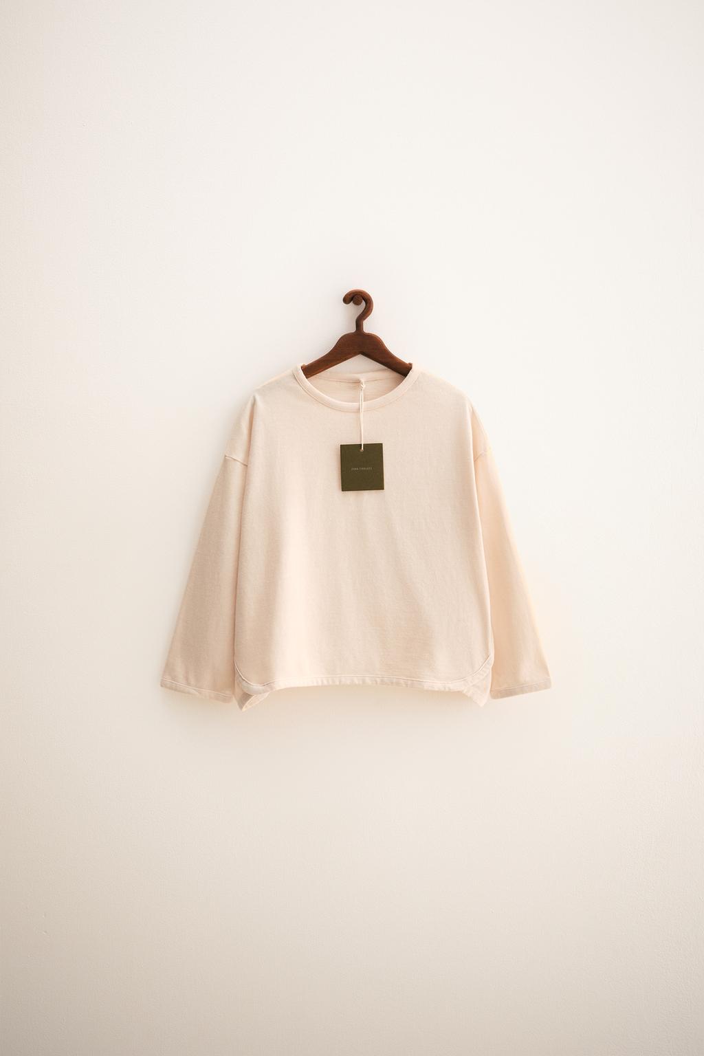 ZARA TIMELESS - ОДНОТОННАЯ ФУТБОЛКА С ОКАНТОВКОЙ
