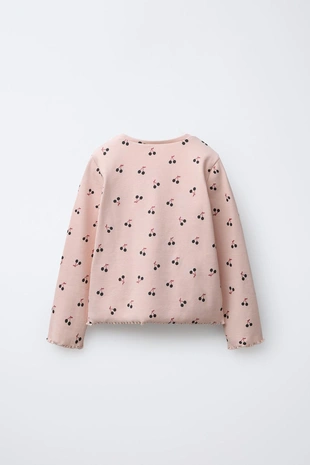 Футболка в рубчик с принтом