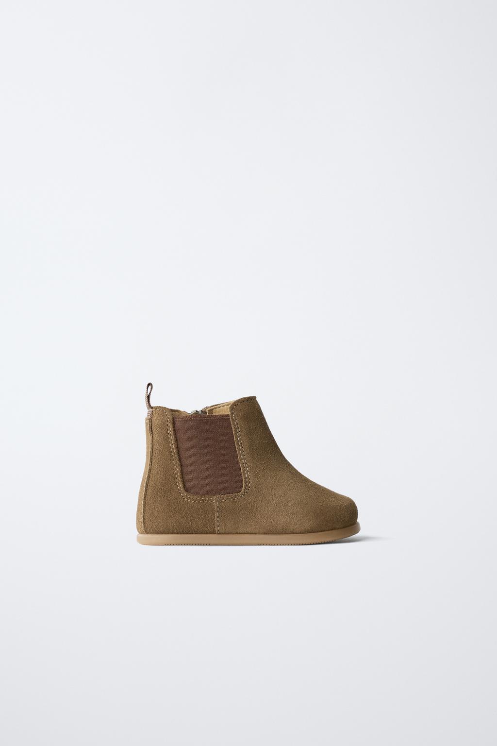 Ботинки из разделанной замши split suede