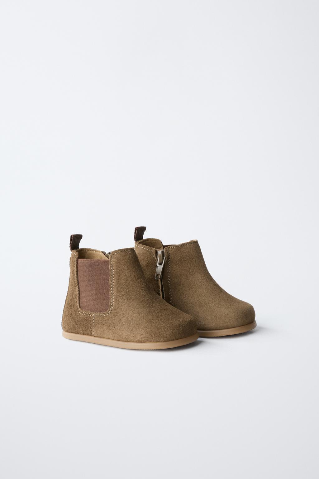 Ботинки из разделанной замши split suede