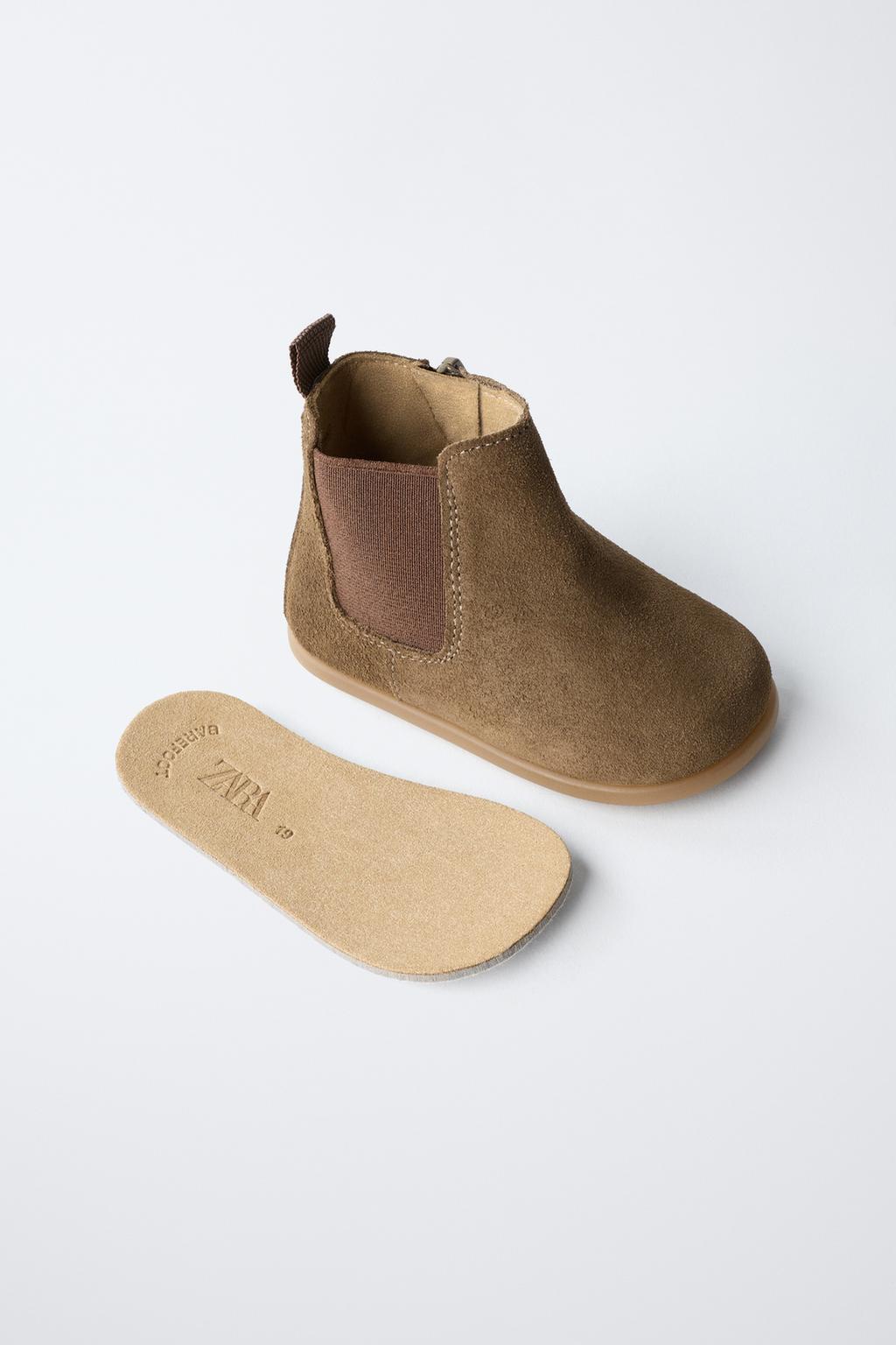 Ботинки из разделанной замши split suede