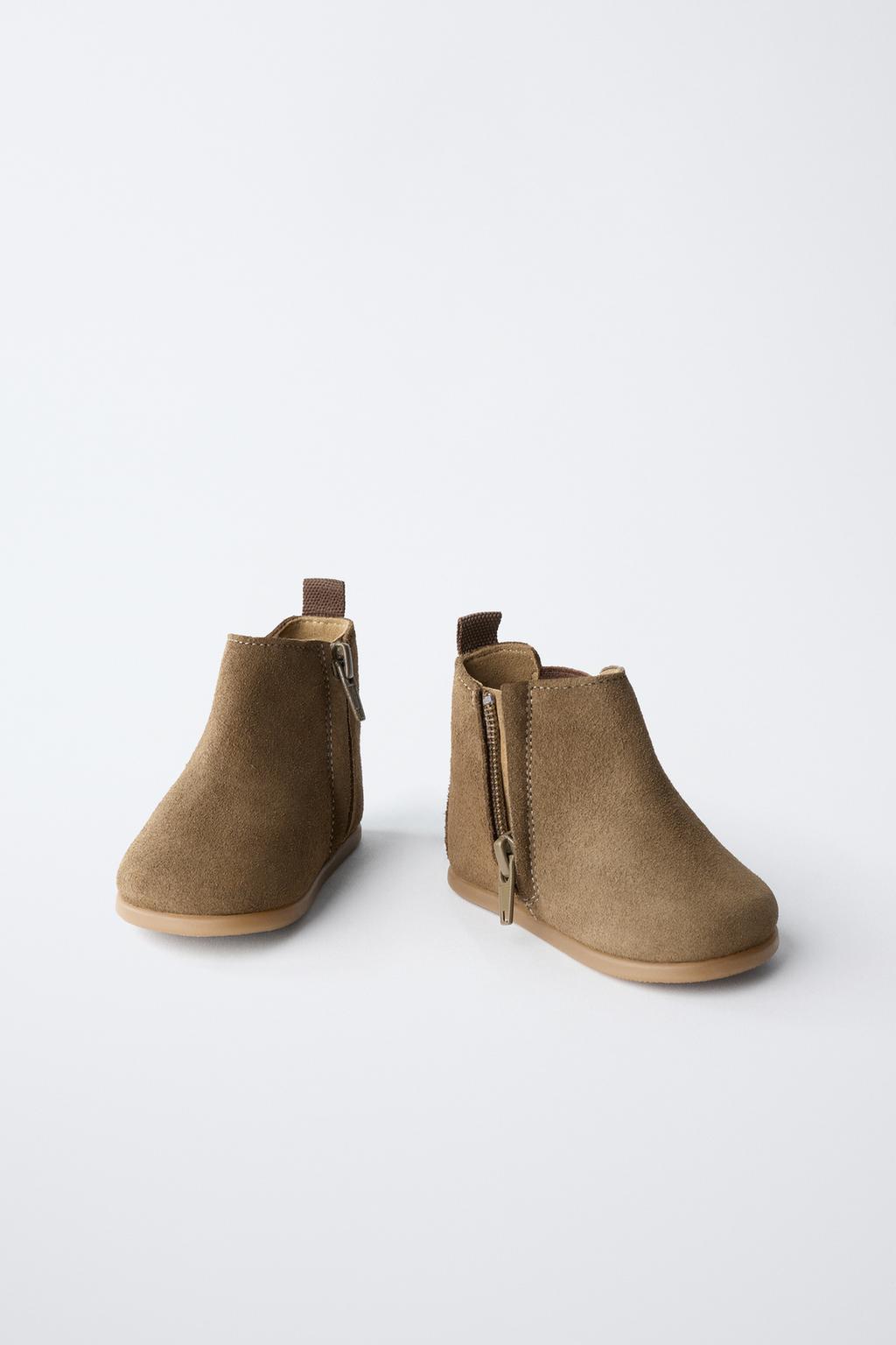 Ботинки из разделанной замши split suede