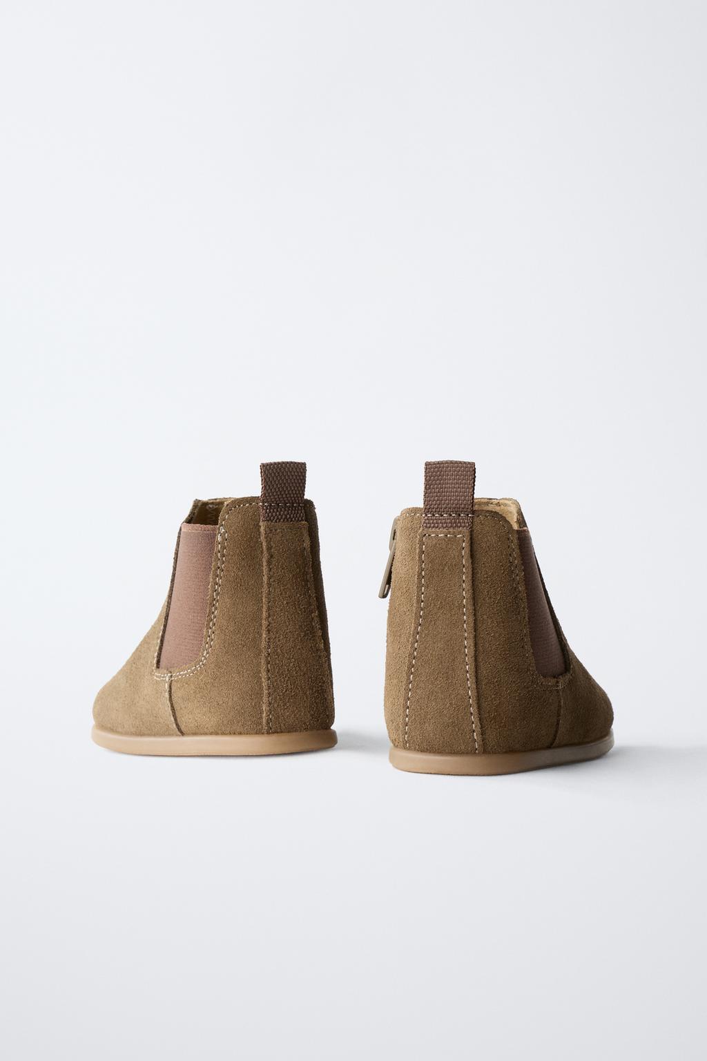 Ботинки из разделанной замши split suede