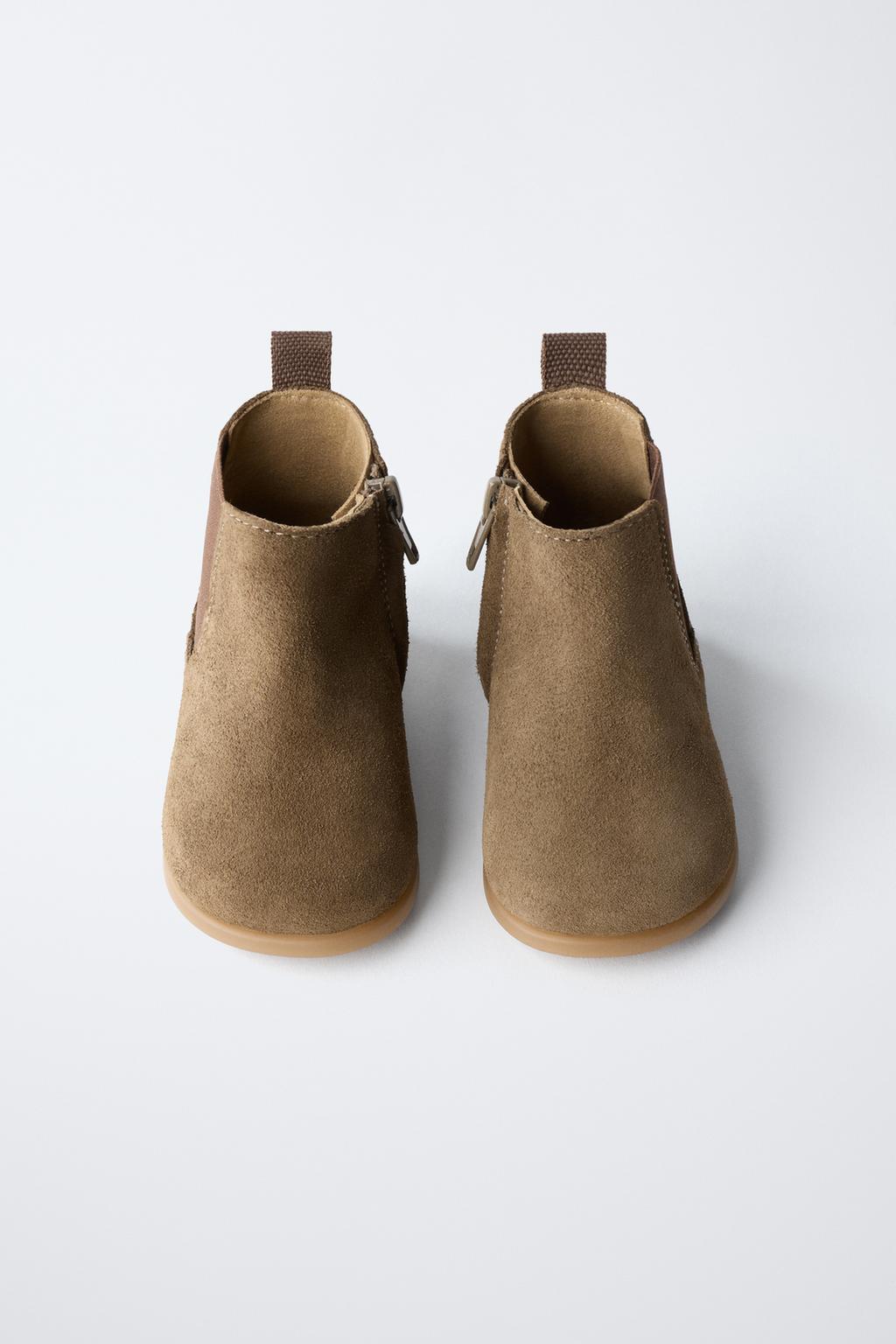 Ботинки из разделанной замши split suede