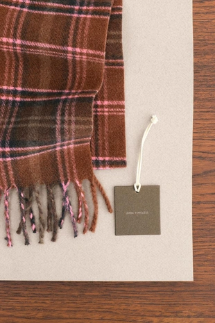 ZARA TIMELESS — шарф в клетку- Заказать в России