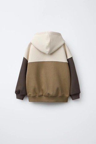 Light beige | 0039/580/092 - Zara Толстовка в стиле COLOR BLOCK с этикеткой