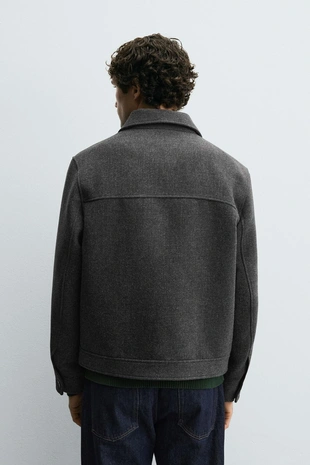 Куртка из ткани с застежкой-молнией- Заказать в России