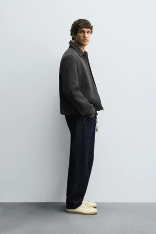 Куртка из ткани с застежкой-молнией- Заказать в России