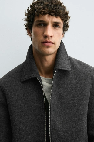 Куртка из ткани с застежкой-молнией- Заказать в России