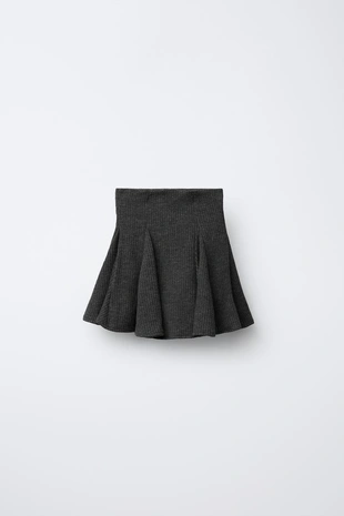 Юбка-шорты в рубчик с оборками- Заказать в России