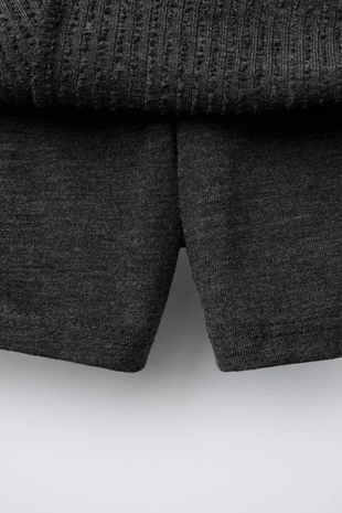 Юбка-шорты в рубчик с оборками- Заказать в России