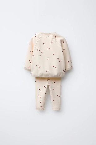 Купить Zara Комплект: толстовка и леггинсы с сердечками