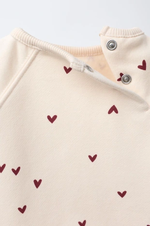 Ecru | 4174/742/712 - Zara Комплект: толстовка и леггинсы с сердечками