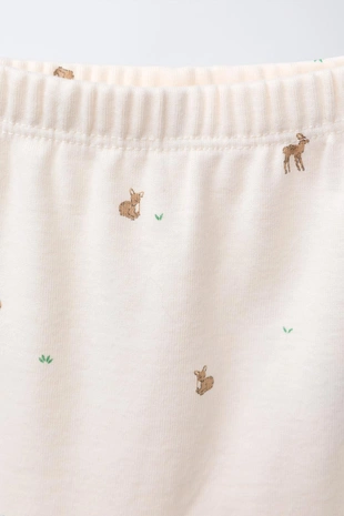 Комплект из футболки и ползунков с оленятами- Заказать в России