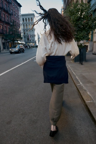 Рубашка OVERSIZE в полоску- Заказать в России