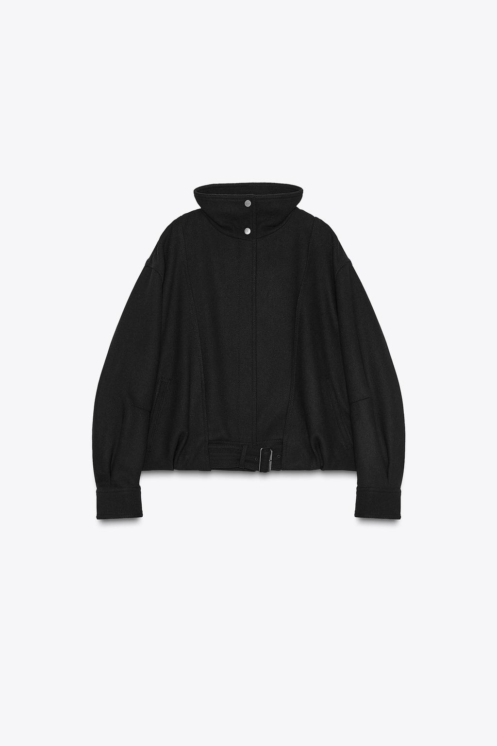 МИНИМАЛИСТИЧНАЯ КУРТКА-БОМБЕР С ШЕРСТЬЮ — ZW COLLECTION