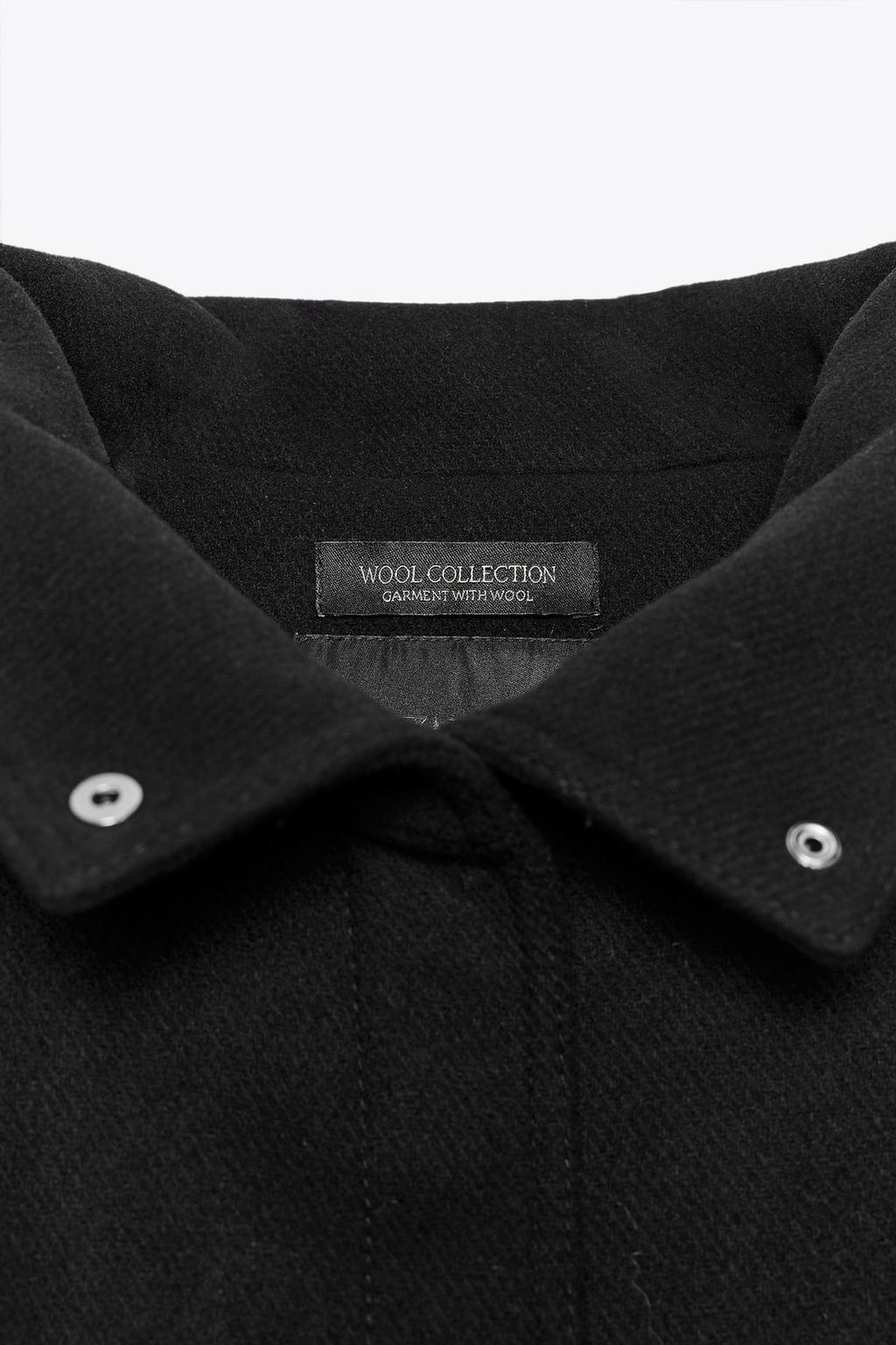 МИНИМАЛИСТИЧНАЯ КУРТКА-БОМБЕР С ШЕРСТЬЮ — ZW COLLECTION