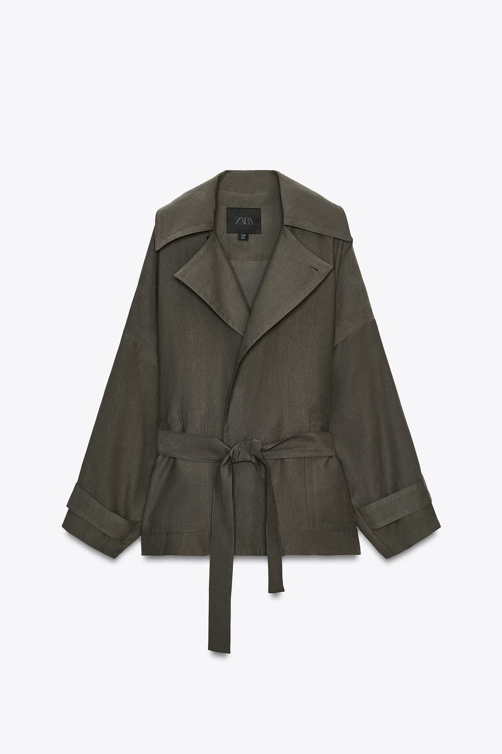 СВОБОДНАЯ КУРТКА С ПОЯСОМ — ZW COLLECTION