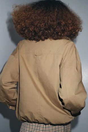 Куртка-бомбер с меховым воротником — ZW COLLECTION- Заказать в России