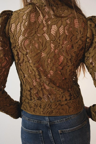 Кружевная куртка с рукавами-буфами — ZW COLLECTION- Заказать в России