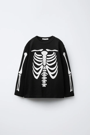 Купить Zara Пижама «скелет» с эффектом свечения в темноте, 6–14 лет