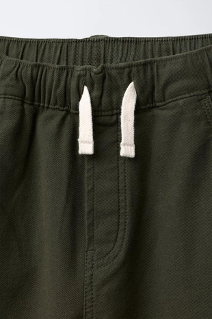 Dark khaki | 9959/766/507 - Zara Суперэластичные брюки BALLOON