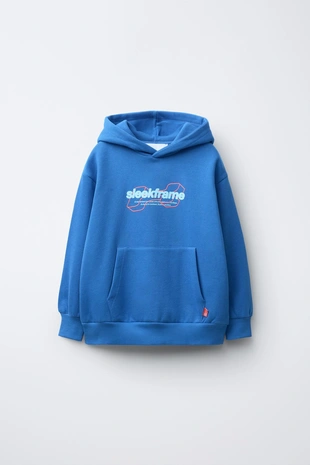 Blue | 6224/690/400 - Zara Худи с капюшоном и надписью