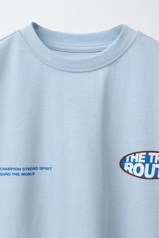 Футболка с логотипом и принтом- Заказать в России