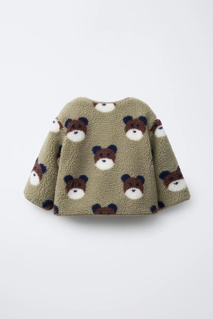 Купить Zara Куртка из искусственной овчины с мишками