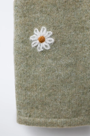 Длинный комбинезон с вышивкой «маргаритки»- Заказать в России