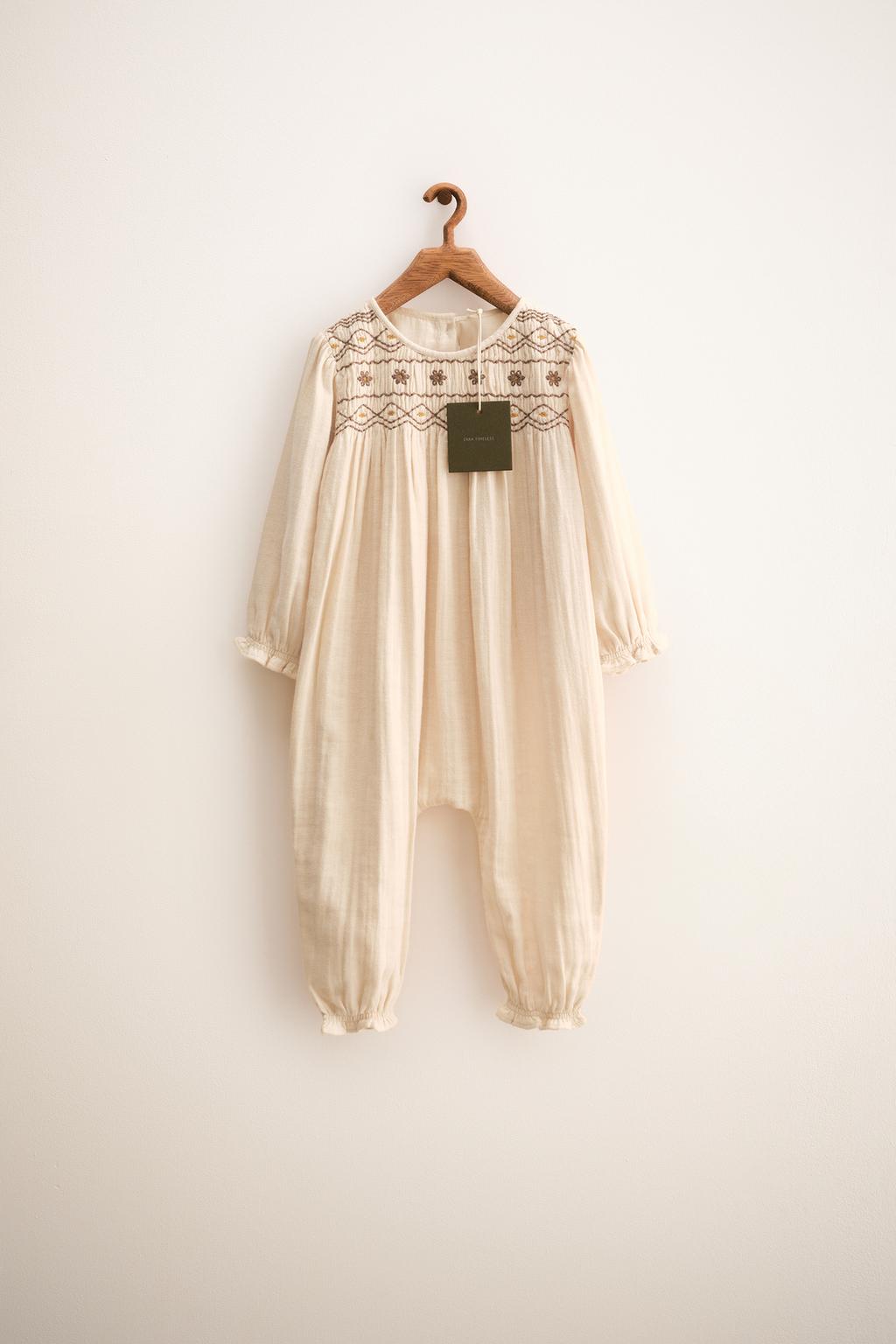 ZARA TIMELESS — ДЛИННЫЙ КОМБИНЕЗОН С ВЫШИВКОЙ