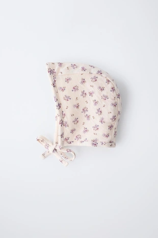 Чепчик с цветочным принтом- Заказать в России