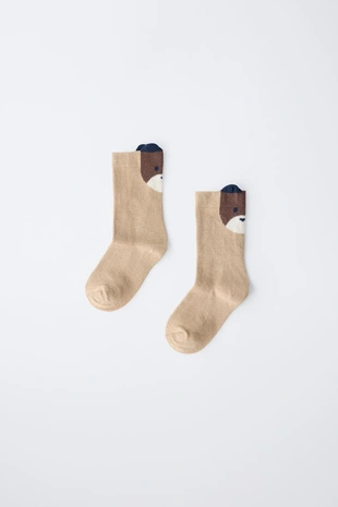 Носки с мордочкой медведя- Заказать в России