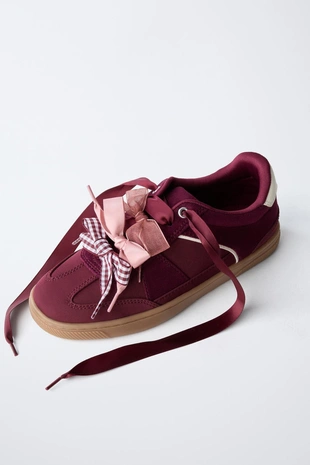 Maroon | 2410/630/605 - Zara Кроссовки с лентами