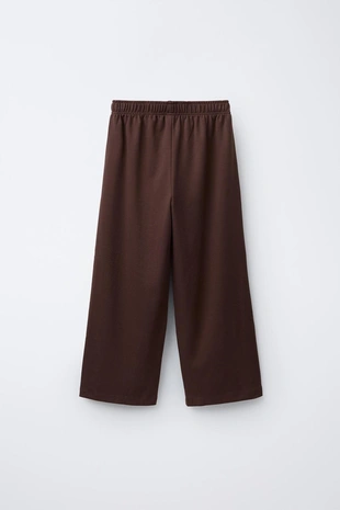 Комплект из толстовки и брюк WIDE LEG из флиса, однотонный- Заказать в России