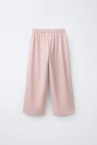 Комплект из толстовки и брюк WIDE LEG из флиса, однотонный- Заказать в России