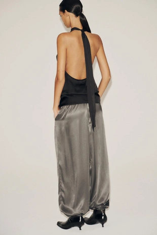 Атласные брюки-шаровары- Заказать в России