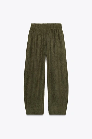 Брюки BALLOON с эффектом замши- Заказать в России