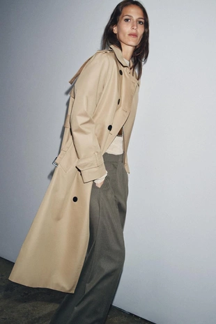 Двубортный тренч WATER REPELLENT — ZW COLLECTION